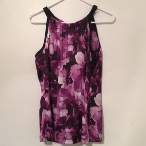 White House Black Market Floral Print Tank